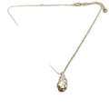 Gold Plated Copper Zircon Feather Pendant Sweater Necklace, Light Luxury Geometric Style view 5