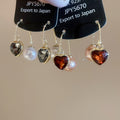 Fashion OL Faux Pearl Heart Rhinestone Geometric Drop Earrings For Women view 3