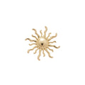 European American Metal Leaf Sun Brooch, Light Luxury Designer Clothing Accessory view 5