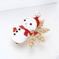Alloy Enamel White Skating Snowman Brooch Pin For Christmas Apparel view 2