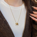 Maillard Style Tiger Eye Zircon Horse Pendant Sweater Necklace For Daily Wear view 3