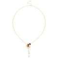 Maillard Style Tiger Eye Zircon Horse Pendant Sweater Necklace For Daily Wear view 5