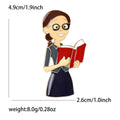Metal Alloy Plated Enamel Teacher Brooch Pin For Apparel Security view 4