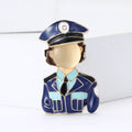 Alloy Police Figure Brooch Pin For Suit Collar And Uniform Decoration view 2