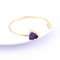 Gold Tone Arrow and Crystal Cluster Open Cuff Bracelets in Three Colors view 2