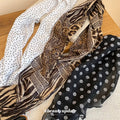 Korean Style Fabric Polka Dot Scarf Sweater Necklace Vintage Geometric Square Light Luxury Choker view 4