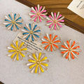 Iron Pin Dopamine Enamel Flower Stud Earrings Simple Sweet Versatile Light Luxury Jewelry view 4