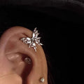 Light Luxury Copper Zircon Butterfly Clip-on Earrings For Women Elegant Non-Pierced Ear Cuffs view 1