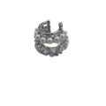 French Light Luxury Round Zircon Faux Pearl Multi Layer Clip-on Earrings for Women view 5