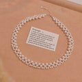 Light Luxury Stainless Steel Beaded Faux Pearl Geometric Round Clavicle Necklace For Women view 2