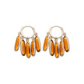 Vintage Faux Crystal Oval Tassel Drop Earrings For Women Geometric Light Luxury Designer Style view 5