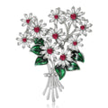 Alloy Daisy Bouquet Brooch Pin For Elegant Women's Apparel view 2