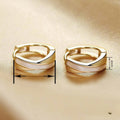 Korean Minimalist Cross Oil Painted Ear Cuffs For Women, Niche Commuter Style Fashion Earrings view 4