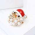 Alloy Enamel Glitter Santa Brooch Pin For Christmas Apparel view 3
