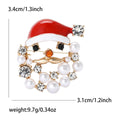 Alloy Enamel Glitter Santa Brooch Pin For Christmas Apparel view 5