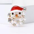 Alloy Enamel Glitter Santa Brooch Pin For Christmas Apparel view 2