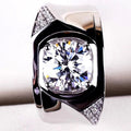 Trendy Unisex Irregular Zircon Ring For Women, Niche Minimalist Light Luxury Single Ring view 2