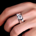 Trendy Unisex Irregular Zircon Ring For Women, Niche Minimalist Light Luxury Single Ring view 3