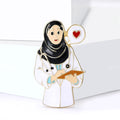 Alloy Female Doctor Brooch Pin For Coats And Sweaters view 2
