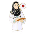 Alloy Female Doctor Brooch Pin For Coats And Sweaters view 1