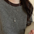 Copper Star Pendant Sweater Necklace Korean Minimalist Light Luxury Niche Choker view 3