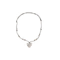 Light Luxury Alloy Heart Dachshund Wax Cord Sweater Necklace, Minimalist Trendy Pendant view 5