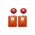 Maillard Style Acrylic Square Pendant Drop Earrings With Silver Pins For Women view 5