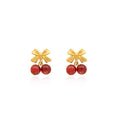 Vintage Resin Bow Pendant Drop Earrings With Silver Posts, Sweet Elegant Light Luxury Jewelry view 5