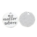 Zinc Alloy Round Word Tag Charm Pendant No.368492 for DIY Necklace Bracelet Jewelry Making view 2