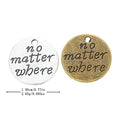 Zinc Alloy Round Word Tag Charm Pendant No.368492 for DIY Necklace Bracelet Jewelry Making view 1
