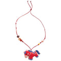 Light Luxury Cloth And Wood Bead Horse Zodiac Sweater Necklace Fashion Choker view 5