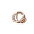 Gold Plated Layered Pearl Open Ring For Women view 5