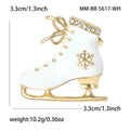 Alloy Enamel Rhinestone Christmas Ice Skate Brooch For Suits view 5
