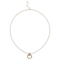 Copper Round Multi Layer Pendant Sweater Necklace Minimalist Korean Light Luxury Choker For Women view 5