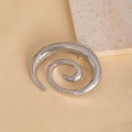 Elegant Vintage Irregular Spiral Alloy Large Round Hoop Statement French Style Women's Fashion Earrings view 4