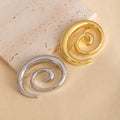 Elegant Vintage Irregular Spiral Alloy Large Round Hoop Statement French Style Women's Fashion Earrings view 1