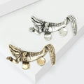 Alloy Rhinestone Crocodile Brooch Pin For Men's Suits And Coats – Silver view 2