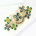 Alloy Horseshoe Four Leaf Clover Brooch For Women's Suit Decoration view 4