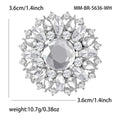 Alloy Crystal Glass Brooch Pin For Women Suits And Coats view 5
