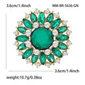 Alloy Crystal Glass Brooch Pin For Women Suits And Coats view 3