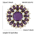 Alloy Crystal Glass Brooch Pin For Women Suits And Coats view 4