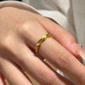 Gold Plated Twisted Open Ring For Women view 4