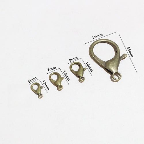 Zinc Alloy Small Lobster Clasps For DIY Jewelry Bag Chain Bracelet Necklace Connector Accessories