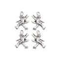 Antique Silver Zinc Alloy Person Charm Pendant No.492968 for DIY Necklace Bracelet Jewelry Making view 2