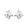 Minimalist Zircon Flower Faux Pearl Clip-on Earrings No Piercing Light Luxury OL Ear Cuffs view 5
