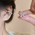 Light Luxury Copper Zircon Horse Clip-on Earrings No Piercing Animal Zodiac Ear Cuffs For Women view 1