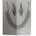 Copper Round Rhinestone Necklace And Stud Earrings Jewelry Set, Elegant Court Luxury Style view 5