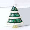 Alloy Pearl Rhinestone Christmas Tree Brooch For Holiday Apparel Decoration view 2
