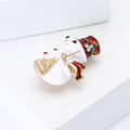 Alloy Rhinestone Enamel Snowman Brooch For Christmas Coat Accessories view 3