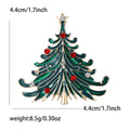 Alloy Rhinestone Christmas Tree Brooch For Women Clothing Decoration view 5